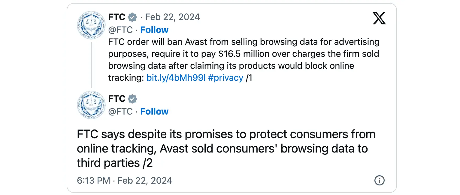 FTC Avast